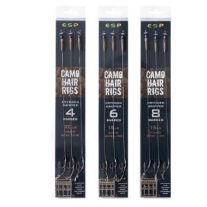E.S.P Camo Hair Rigs Barbed