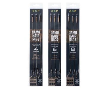 E.S.P Camo Hair Rigs Barbed