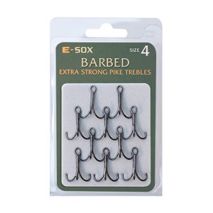 E-SOX Extra Strong Pike Trebles Barbed