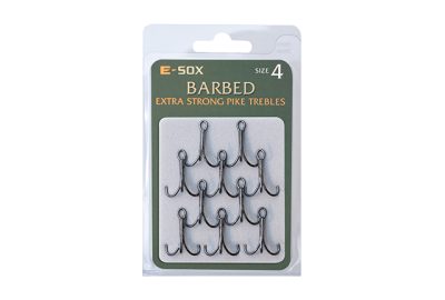 E-SOX Extra Strong Pike Trebles Barbed