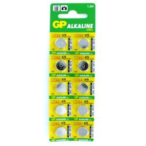 GP Batteries LR44 A76 1.5V Cell Button Batteries 10-Pack