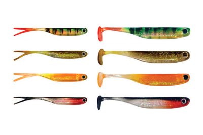 E-Sox Dropshot Holographic Lures, Micro Fry Paddle Tail