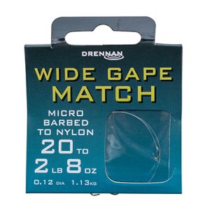 Drennan Wide Gape Match Barbed To Nylon